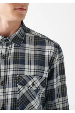 پیراهن اسلیم آستین بلند مردانه ماوی ۰۲۱۰۳۸۹-۸۲۸۲۰