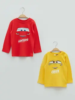 تی شرت آستین بلند نوزادی پسر قرمز السی وایکیکی