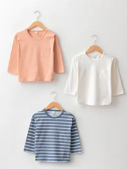 تی شرت آستین بلند نوزادی پسر مرجانی السی وایکیکی