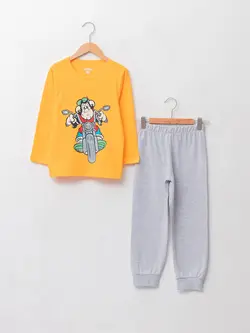 ست لباس راحتی پسرانه نارنجی السی وایکیکی