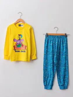 ست لباس راحتی پسرانه زرد السی وایکیکی