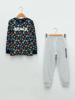 ست لباس راحتی پسرانه سرمه ای السی وایکیکی