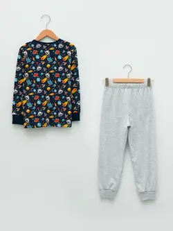 ست لباس راحتی پسرانه سرمه ای السی وایکیکی