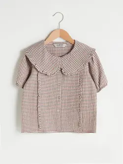 شومیز دخترانه قهوه ای السی وایکیکی