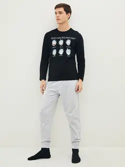 ست لباس راحتی مردانه خاکستری السی وایکیکی