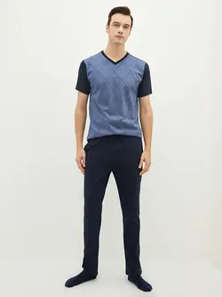 ست لباس راحتی مردانه سرمه ای السی وایکیکی