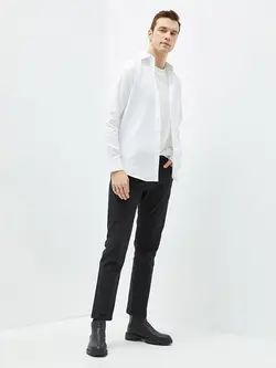 شلوار کتان و پارچه ای مردانه مشکی السی وایکیکی