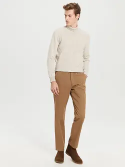 شلوار کتان و پارچه ای مردانه قهوه ای روشن السی وایکیکی