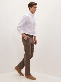 شلوار کتان و پارچه ای مردانه قهوه ای السی وایکیکی
