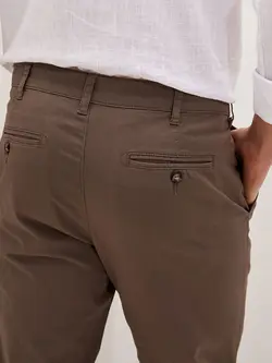 شلوار کتان و پارچه ای مردانه قهوه ای السی وایکیکی