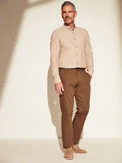 شلوار کتان و پارچه ای مردانه قهوه ای السی وایکیکی