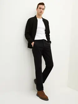 شلوار کتان و پارچه ای مردانه مشکی السی وایکیکی