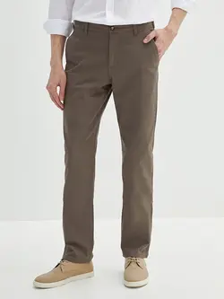 شلوار کتان و پارچه ای مردانه قهوه ای السی وایکیکی