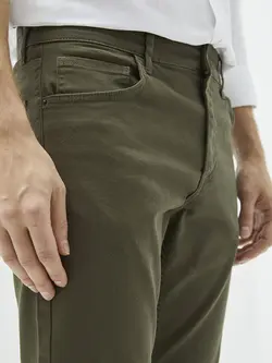 شلوار کتان و پارچه ای مردانه خاکی السی وایکیکی