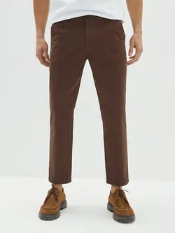 شلوار کتان و پارچه ای مردانه قهوه ای السی وایکیکی