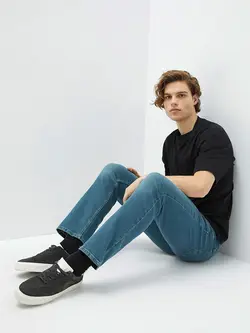 شلوار جین راسته مردانه آبی السی وایکیکی