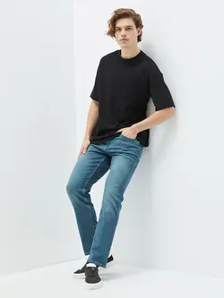 شلوار جین راسته مردانه آبی السی وایکیکی