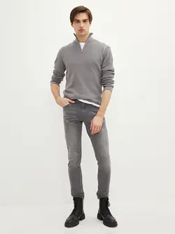 شلوار جین جذب مردانه خاکی سرمه ای السی وایکیکی