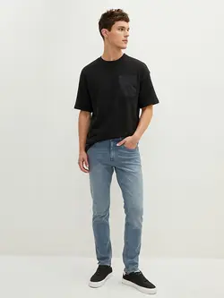 شلوار جین جذب مردانه خاکی سرمه ای السی وایکیکی