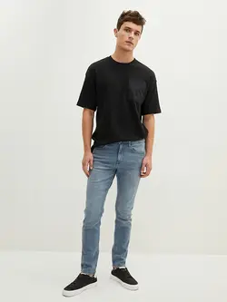 شلوار جین جذب مردانه خاکی سرمه ای السی وایکیکی