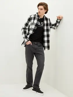 شلوار جین راسته مردانه خاکستری السی وایکیکی