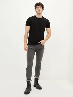 شلوار جین راسته مردانه خاکی السی وایکیکی