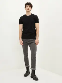 شلوار جین راسته مردانه خاکی السی وایکیکی