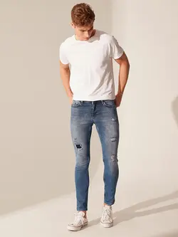 شلوار جین جذب Skinnyمردانه  آبی السی وایکیکی