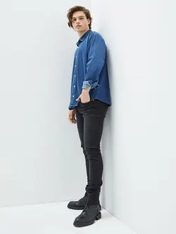 شلوار جین جذب Skinnyمردانه  زغالی السی وایکیکی