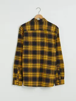 پیراهن مردانه زرد چهارخانه السی وایکیکی