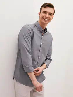 پیراهن مردانه آبی نفتی السی وایکیکی