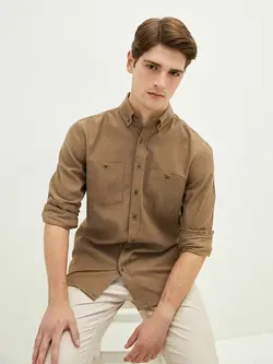 پیراهن مردانه قهوه السی وایکیکی