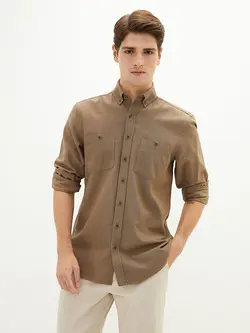 پیراهن مردانه قهوه السی وایکیکی
