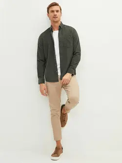 پیراهن مردانه خاکی السی وایکیکی