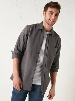 پیراهن مردانه خاکی سرمه ای السی وایکیکی