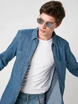 پیراهن مردانه آبی السی وایکیکی