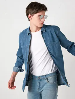 پیراهن مردانه آبی السی وایکیکی