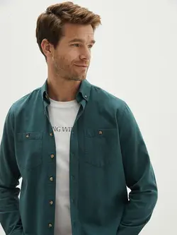 پیراهن مردانه زمردی السی وایکیکی