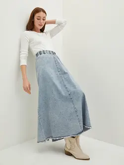 دامن زنانه آبی السی وایکیکی