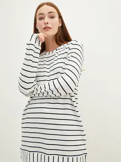 تونیک سایز بزرگ زنانه سفید السی وایکیکی