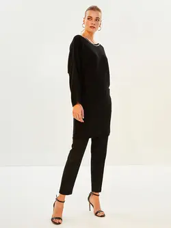 تونیک سایز بزرگ زنانه مشکی السی وایکیکی