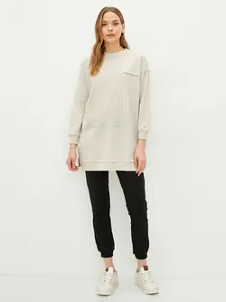 تونیک سایز بزرگ زنانه خاکی روشن السی وایکیکی