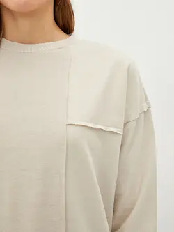 تونیک سایز بزرگ زنانه خاکی روشن السی وایکیکی