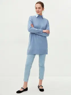 تونیک سایز بزرگ زنانه آبی السی وایکیکی