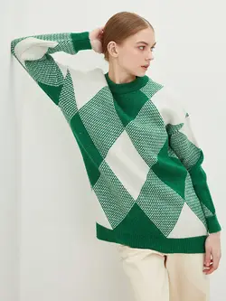 تونیک سایز بزرگ زنانه سبز السی وایکیکی