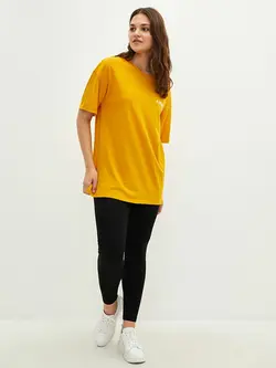 تونیک سایز بزرگ زنانه زرد السی وایکیکی