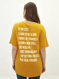 تونیک سایز بزرگ زنانه زرد السی وایکیکی