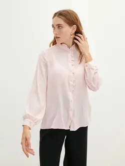 شومیز سایز بزرگ زنانه صورتی السی وایکیکی