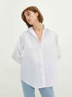 شومیز سایز بزرگ زنانه سفید السی وایکیکی