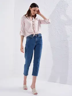 شومیز سایز بزرگ زنانه مرجانی السی وایکیکی